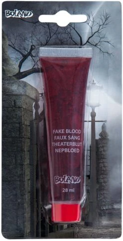 Boland 45161 - Tube Theaterblut, Rot, Inhalt 28 Ml, Make-Up, Wunde, Narbe, Verletzung, Karneval, Mottoparty, Halloween