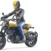 Bruder 63053 - Scrambler Ducati Full Throttle, Mottorrad Und Fahrer -Spielzeug Förderung bruder 63053 scrambler ducati full throttle mottorrad und fahrer