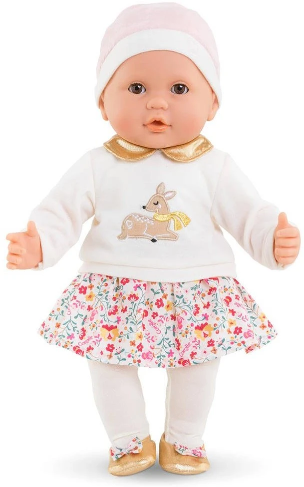 Corolle Mon Grand Poupon Anaïs Winterblüten / Weichkörperpuppe Mit Schlafaugen / Kann Sitzen Und Daumenlutschen / Vanilleduft / 36cm / Für Kinder Ab 2 Jahren Geeignet 4 Corolle Mon Grand Poupon Anaïs Winterblüten / Weichkörperpuppe Mit Schlafaugen / Kann Sitzen Und Daumenlutschen / Vanilleduft / 36cm / Für Kinder Ab 2 Jahren Geeignet – Bild 2