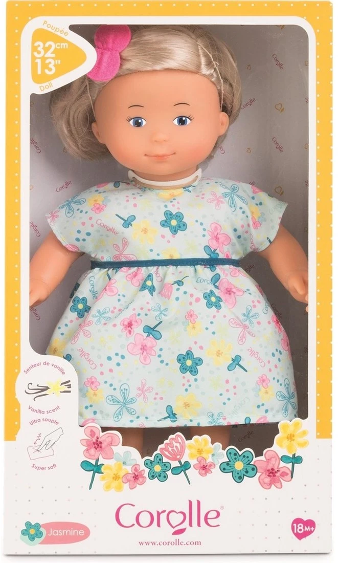 Corolle Mon Premier Poupon Florolle Jasmine / Weichkörperpuppe Mit Blonden Haaren / Haargummi Und Blumenkleid / Vanilleduft / 32cm / Für Kinder Ab 18 Monaten Geeignet 5 Corolle Mon Premier Poupon Florolle Jasmine / Weichkörperpuppe Mit Blonden Haaren / Haargummi Und Blumenkleid / Vanilleduft / 32cm / Für Kinder Ab 18 Monaten Geeignet – Bild 3