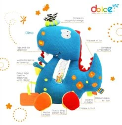 Dolce Classic Aktivitätsspielzeug Dinosaurier Diego - 27 Cm -Spielzeug Förderung dolce classic aktivitaetsspielzeug dinosaurier diego 27 cm 3