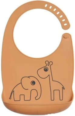 Done By Deer Silikon-Lätzchen 2er-Pack Raffi Senf