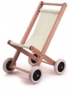 Egmont Toys Kinderwagen Mit Natürlichem Stoff – Spielzeug Aus Holz