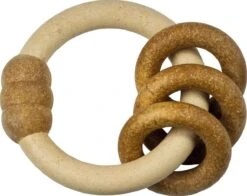 Eitech GmbH 70003 Anbac Toys-antibakterieller Rasselring, Braun/Natur