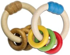 Eitech GmbH 70003 Anbac Toys-antibakterieller Rasselring, Braun/Natur -Spielzeug Förderung eitech gmbh 70003 anbac toys antibakterieller rasselring braun natur 3