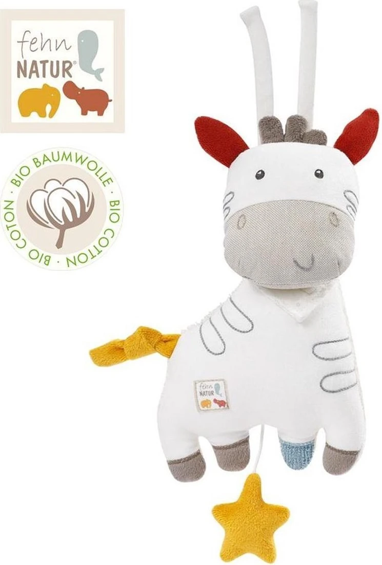 Fehn 056020 Spieluhr Zebra FehnNATUR – Kuschelige Babyspieluhr Aus Bio-Baumwolle – Mit Herausnehmbarem Spielwerk Und Befestigung – Für Babys Ab 0 Monaten – Größe: 2 Cm 5 Fehn 056020 Spieluhr Zebra FehnNATUR – Kuschelige Babyspieluhr Aus Bio-Baumwolle – Mit Herausnehmbarem Spielwerk Und Befestigung – Für Babys Ab 0 Monaten – Größe: 2 Cm – Bild 3