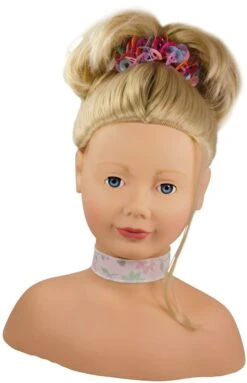 Götz 1192052 Haarwerk Mit Blonden Haaren Und Blauen Augen - 28 Cm Hoher Frisierkopf- Und Schminkkopf In 58-teiligen Set - Geeignet Für Mädchen Ab 3 Jahren