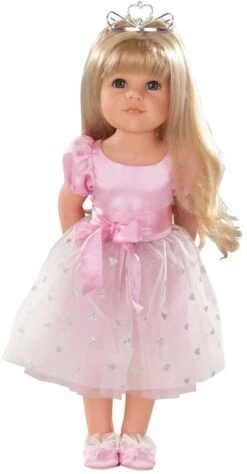 Götz 1359072 Hannah Als Prinzessin Puppe - Princess - 50 Cm Große Stehpuppe Mit Blonden Langen Haaren Und Blauen Augen