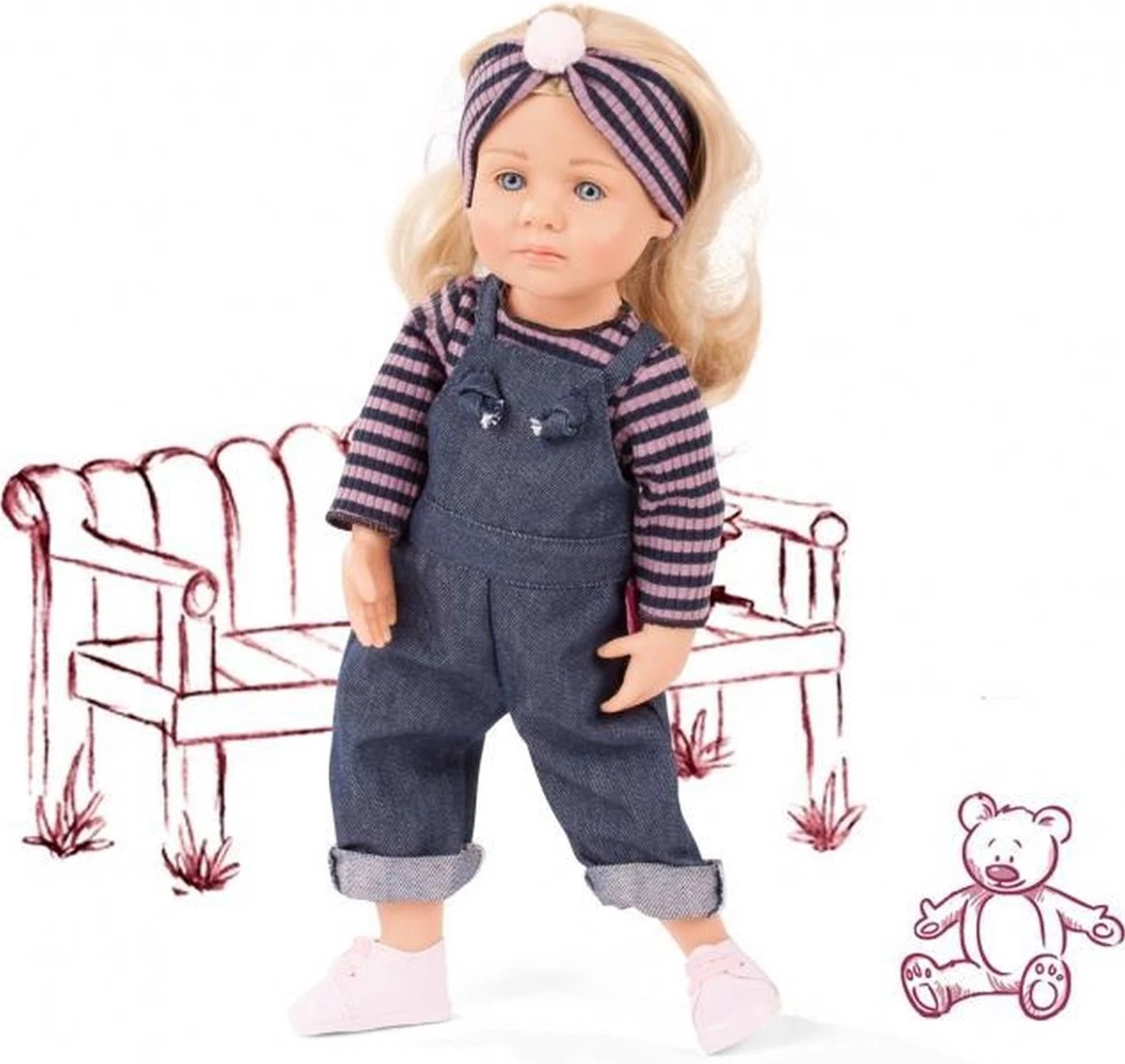 Götz 2011019 Little Kidz Lotta Puppe - 36 Cm Große Multigelenk-Stehpuppe Mit Blonden Haaren Und Blauen Augen - 6-teiliges Set 3 Götz 2011019 Little Kidz Lotta Puppe - 36 Cm Große Multigelenk-Stehpuppe Mit Blonden Haaren Und Blauen Augen - 6-teiliges Set