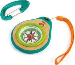 Hape E5575 Camper-Set, Kompass Und Karabiner Für Kinder, 2teilig, Nature Fun