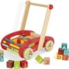 Janod Holzwagen "Abc" Mit 30 Bausteinen Und Rechenschieber -Spielzeug Förderung holzwagen quot abc quot mit 30 bausteinen und rechenschieber