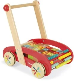 Janod Holzwagen "Abc" Mit 30 Bausteinen Und Rechenschieber -Spielzeug Förderung holzwagen quot abc quot mit 30 bausteinen und rechenschieber 3