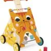 Janod Baby Lauflernhilfe ‘Katze’ - Holzspielzeug, Laufwagen Für Draußen - Baby Walker Mit Bremse Und Höhenverstellbarem Griff - Spielend Laufen Lernen - Ab 12 Monaten, J08005 -Spielzeug Förderung janod baby lauflernhilfe katze holzspielzeug laufwagen fuer draussen baby walker mit bremse und hoehenverstellbarem griff spielend laufen lernen ab 12 monaten j08005