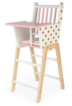 Janod - Candy Chic - Hochstuhl Aus Holz Für Puppen Bis 42 Cm - Puppenzubehör - Ab 3 Jahren, J05888