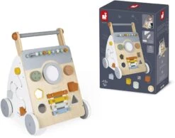 Janod J04410 Holzwagen Mit Mehreren Sweet Cocoon Collection-9 Aktivitäten-Wasserfarbenes Spielzeug Für Kinder Jungen Laufen Lernen-Stille Räder-Ab 1 Jahr -Spielzeug Förderung janod j04410 holzwagen mit mehreren sweet cocoon collection 9 aktivitaeten wasserfarbenes spielzeug fuer kinder jungen laufen lernen stille raeder ab 1 jahr 2