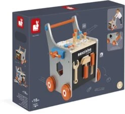 Janod J06478 „Brico'Kids“ Holz-Werkbankwagen Für Kinder, Magnetisch, Fantasiespielzeug, Mit 25 Werkzeugen Und Zubehör, Für Kinder Ab 18 Monaten, Mehrfarbig -Spielzeug Förderung janod j06478 brico apos kids holz werkbankwagen fuer kinder magnetisch fantasiespielzeug mit 25 werkzeugen und zubehoer fuer kinder ab 18 monaten mehrfarbig 2