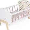 Janod Puppenbett Candy Chic Aus Holz Mit Bettwäsche - J05889 -Spielzeug Förderung janod puppenbett candy chic aus holz mit bettwaesche j05889