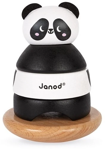 Janod - Stehaufpanda Aus Massivholz - Kleinkindspielzeug Handhabung Und Stecken - Farbe Auf Wasserbasis - Ab 1 Jahr, J08188 3 Janod - Stehaufpanda Aus Massivholz - Kleinkindspielzeug Handhabung Und Stecken - Farbe Auf Wasserbasis - Ab 1 Jahr, J08188
