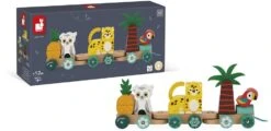 Janod Tropik - Trekfiguur Trein Tropen Express -Spielzeug Förderung janod tropik trekfiguur trein tropen express 3