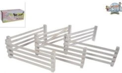 Kids Globe 6 Holzzäune 1:24 Weiß