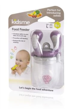 KidsMe Food Feeder Einzelpackung(Größe:L) - Pflaume(Dreifach-Falt-Silikonbeutel)Blisterkarte