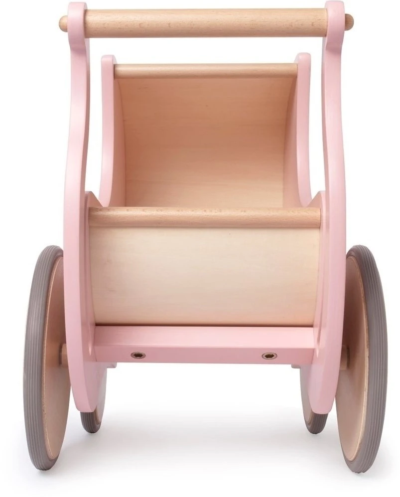Kinderfeets Puppenwagen Aus Holz - Rosa 4 Kinderfeets Puppenwagen Aus Holz - Rosa – Bild 2