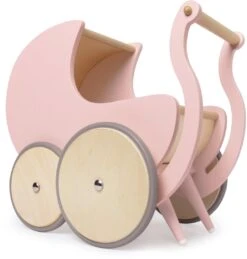 Kinderfeets Puppenwagen Aus Holz - Rosa