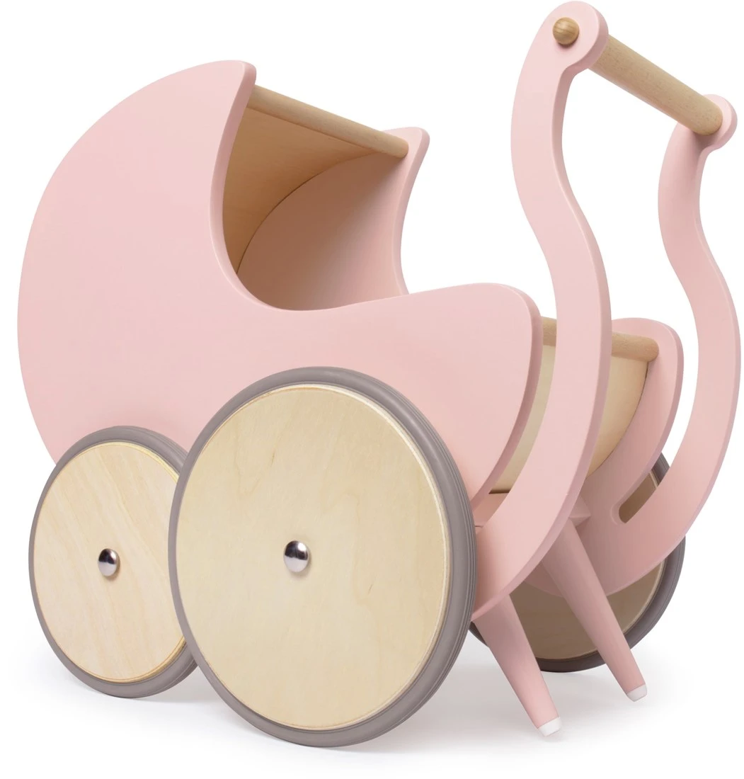 Kinderfeets Puppenwagen Aus Holz - Rosa 3 Kinderfeets Puppenwagen Aus Holz - Rosa