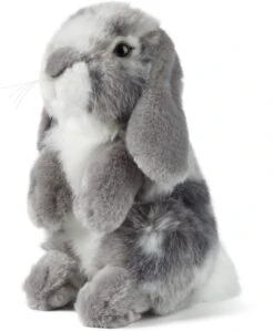 Living Nature Knuffel Grey Sitting Lop Eared Rabbit 21 Cm