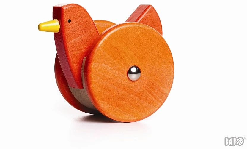 Nachziehtier Ziehtier Holzspielzeug Motorikspielzeug - Wippendes Huhn Rot 4 Nachziehtier Ziehtier Holzspielzeug Motorikspielzeug - Wippendes Huhn Rot – Bild 2