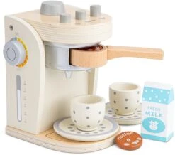 New Classic Toys Koffiezetapparaat Wit - 5-delig