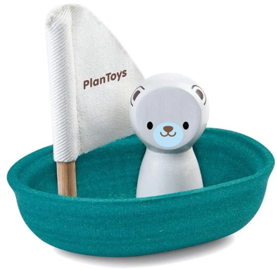 Plan Toys PlanToys Holzspielzeug Segelboot-Polarbär 3 Plan Toys PlanToys Holzspielzeug Segelboot-Polarbär
