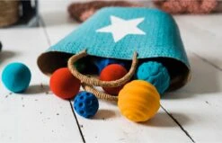 Rubbabu - Set 3 Mini Ballen -Spielzeug Förderung rubbabu set 3 mini ballen 3