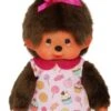 Sekiguchi 233861 - Original Monchhichi Mädchen, Aus Braunem Plüsch, Mit Pop & Candy Kleid Und Einem Zopf Mit Pinkfarbener Schleife, Ca. 20 Cm -Spielzeug Förderung sekiguchi 233861 original monchhichi maedchen aus braunem pluesch mit pop candy kleid und einem zopf mit pinkfarbener schleife ca 20 cm