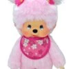 Sekiguchi 767020 - Original Monchhichi Mädchen Kirschblüte, Aus Rosa Plüsch, Mit Lätzchen Und Zöpfen Mit Blumen, Ca. 20 Cm -Spielzeug Förderung sekiguchi 767020 original monchhichi maedchen kirschbluete aus rosa pluesch mit laetzchen und zoepfen mit blumen ca 20 cm
