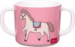 SIGIKID 25102 Melamin Tasse Pony Hoppe Dot Mädchen Kinder-Geschirr Empfohlen Ab Geburt Rosa/weiß