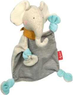 SIGIKID 42673 Schnuffeltuch Elefant Gold Collection Mädchen Und Jungen Babyspielzeug Empfohlen Ab Geburt Grau/blau