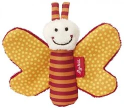 Sigikid Mini-Rassel Schmetterling Orange, Red Stars