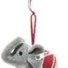 Steiff 006050 Weihnachtselefant Ornament, Baumwollsamt, 10 Cm, Grau -Spielzeug Förderung steiff 006050 weihnachtselefant ornament baumwollsamt 10 cm grau