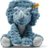 Steiff 087806 Original Plüschtier Dixi Triceratops, Soft Cuddly Friends Kuscheltier Ca. 28 Cm, Markenplüsch Mit Knopf Im Ohr, Schmusefreund Für Babys Von Geburt An, Petrol -Spielzeug Förderung steiff 087806 original plueschtier dixi triceratops soft cuddly friends kuscheltier ca 28 cm markenpluesch mit knopf im ohr schmusefreund fuer babys von geburt an petrol