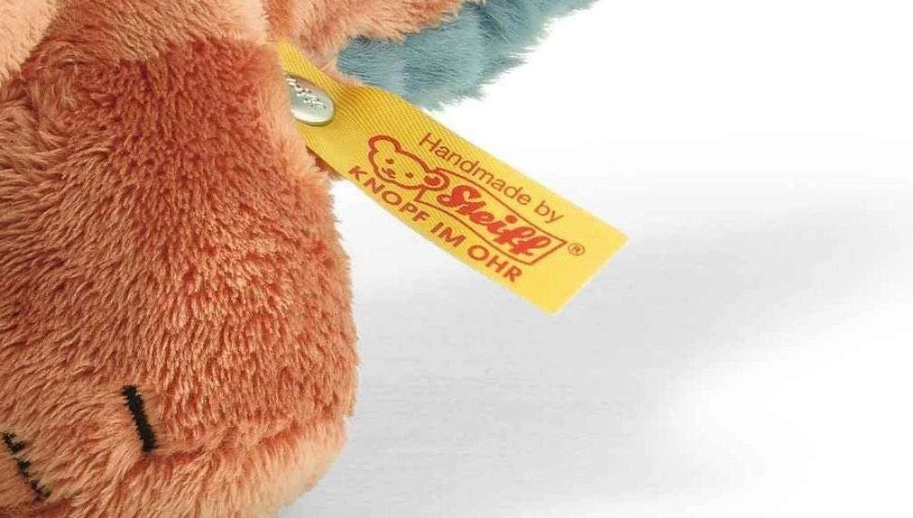 Steiff 087837 Original Plüschtier Bronko Brontosaurus, Soft Cuddly Friends Kuscheltier Ca. 28 Cm, Markenplüsch Mit Knopf Im Ohr, Schmusefreund Für Babys Von Geburt An, Dunkelorange Und Petrol 5 Steiff 087837 Original Plüschtier Bronko Brontosaurus, Soft Cuddly Friends Kuscheltier Ca. 28 Cm, Markenplüsch Mit Knopf Im Ohr, Schmusefreund Für Babys Von Geburt An, Dunkelorange Und Petrol – Bild 3