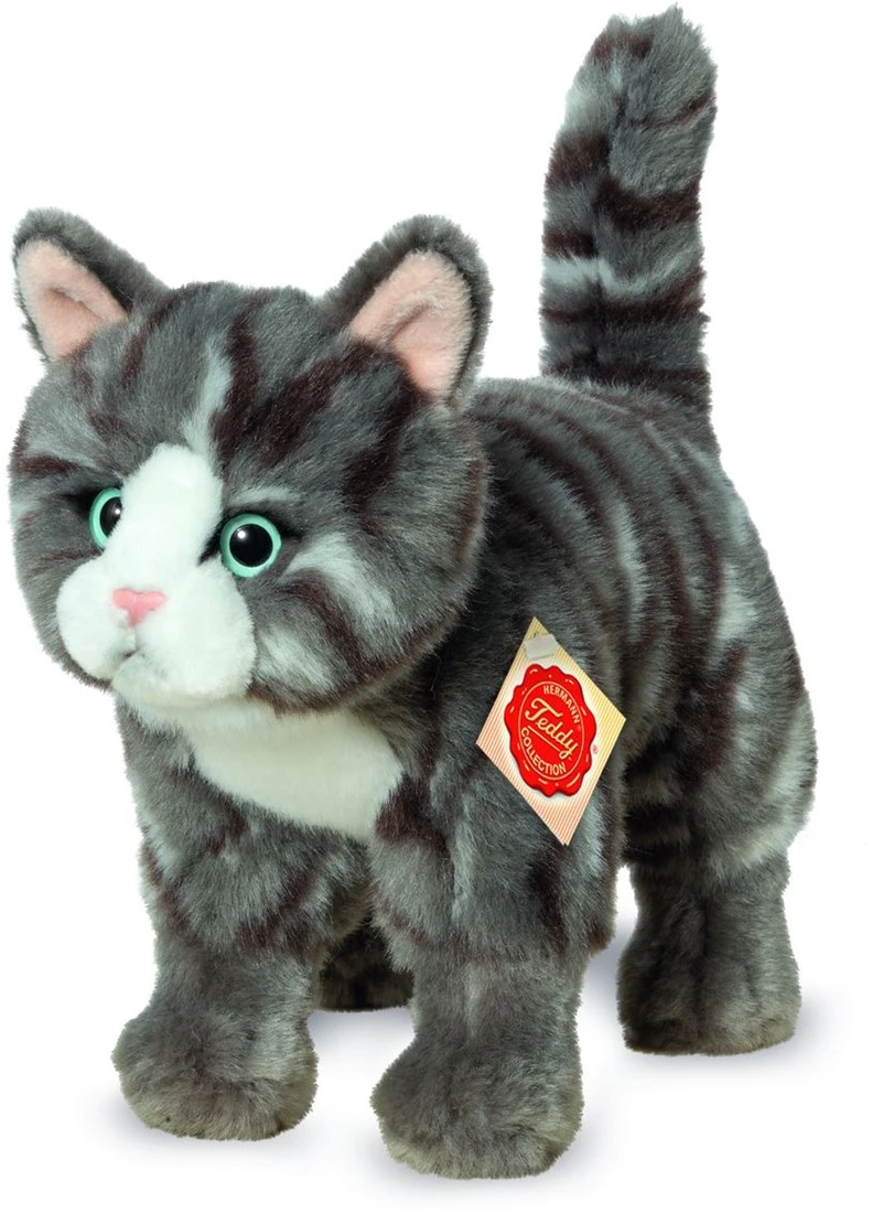 Teddy Hermann 91822 Katze 20 Cm, Kuscheltier, Plüschtier, Grau Getigert 3 Teddy Hermann 91822 Katze 20 Cm, Kuscheltier, Plüschtier, Grau Getigert