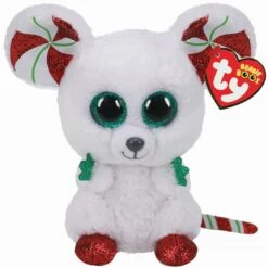 TY UK LTD 36239 Beanie Boos Maus Chimney Mouse-Weihnachten 2020-Boo-Reg, Mehrfarbig