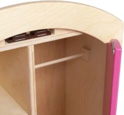 Van Dijk Toys Poppen Kleding Kast - Naturel Met Roze -Spielzeug Förderung van dijk toys poppen kleding kast naturel met roze 1