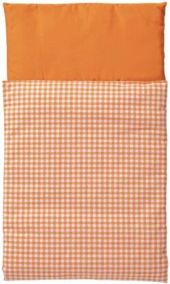 Van Dijk Toys Poppenbed Bekleding - Oranje Geruit