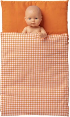 Van Dijk Toys Poppenbed Bekleding - Oranje Geruit -Spielzeug Förderung van dijk toys poppenbed bekleding oranje geruit 3